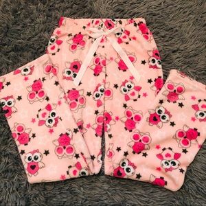 Fleece Owl Pajama Pants